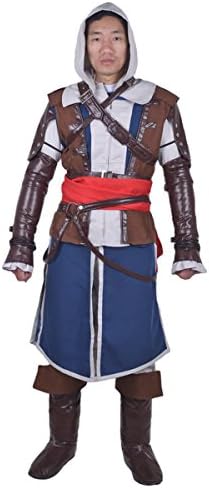 Angelaicos Mens Halloween Dress up Costume Clothing Suit Cloak Black Custom Made (S, Edward)