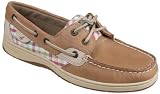 Womens Sperry, Bluefish 2 eye Boat Casual LINEN CORAL PLAID MULTI 12 M