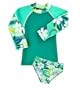 Shoreline UV Sun Protective Girls 2 Piece Set: Long Sleeve Top & Bikini Bottom (UPF 50+)