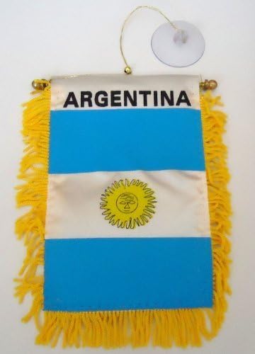 ARGENTINA COUNTRY FLAG MINI BANNER CAR WINDOW by los pampeanos