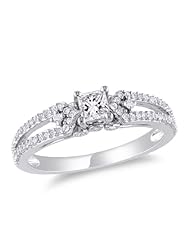 10k White Gold Diamond Fashion Ring (0.5 Cttw, G-H Color, I1-I2 Clarity)