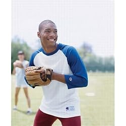 Champion Cotton Tagless Raglan 3/4 Sleeve Baseball T-shirt
