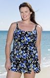 Penbrooke Petite Bouquet Plus Size Skirtini Swimsuit - Women's Swimsuit Plus Size Swimsuits