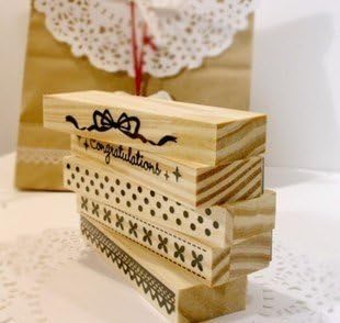 Wood Crafts Frame Border Punch Starter Kit with Clear Stamp Set( Dot,Lace,bowknot,Congratulations,)