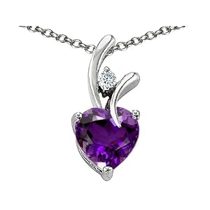 1.95 cttw 925 Sterling Silver 14K White Gold Plated Genuine Heart Shaped... by