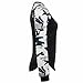 Women Camouflage Long Sleeve Cuff T-Shirt Casual Black Tops Blouses Tees