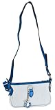 Hunting World Beige Fabric and Blue Leather Handbag 3628BL