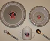 LOS ANGELES ANAHEIM ANGELS Team Logo 5 Piece Baby Child Dinner Set ( Sipping cup, Plate,... by Duckhouse