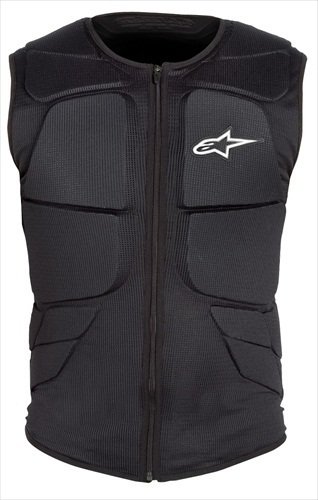 Alpinestars Track Protection Vest Adult Protector Street Bike Motorcycle Body Armor - Black/White / X-Large