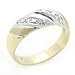 Cheap 14K Engagement Ring 0.1ctw CZ Cubic Zirconia Men’s Wedding Band Two-Tone Gold Ring On Sale