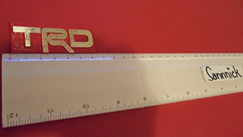 TOYOTA TRD RED RECTANGLE MOTOR SPORT Rot Rechteck Rouge ABS BADGE EMBLEM CAR AUTO VOITURE ABZEICHEN EMBLEME STICKER CHROME DECAL DECO LOGO uk