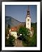 17th Century Church, Bled Island, Bled Island, Gorenjska, Slovenia Styles Framed Art Poster Print by Jon Davison, 39x49