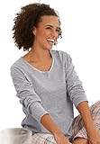 Woman Within Plus Size Satin Trim Sleep Tee By Dreams And Co (Heather Grey,2X)