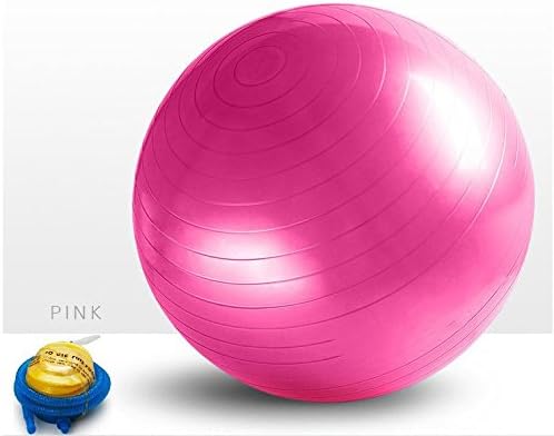 Fitness Ball, Yoga Exercise Ball, Sokos 2000lbs Static Strength Exercise Stability Ball with Pump (Pink, 65CM)