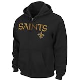 NFL New Orleans Saints Touchbck III Full Zip Jacket Adult Long Sleeved Fullzip Hooded Fleece