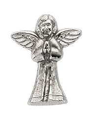 14k Yellow-Gold Praying Angel Lapel Pin by US Gems