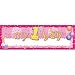6 My 1st Birthday Pink Giant Write-in Banner