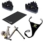 CycleOps Fluid 2 Pro Pack Indoor Bike Trainer/Training Mat/Bike Thong/2 Climbing Blocks - 9320