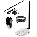 Alfa AWUS036NHR - High-Gain 2000mw 2W 802.11 B/G/N Wireless USB Network Adaptor With a 5dBi and 9dBi Magnetic Base Rubber Antenna and a Suction cup / Clip Window Mount dock and a 5m (16.4 Feet) USB Cable - Wireless-N 802.11n Wi-Fi - 150Mbps - 2.4 GHz - 5dBi Antenna - Long Range - Realtek Chipset - Strongest on the Market