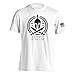 Dion Wear Mens Graphic T-Shirts - Spartan Warrior Short Sleeve T-Shirt, White, Large