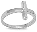 Sterling Silver Women's Sideways Cross Ring Fashion 925 Band 13mm Sizes 3-13