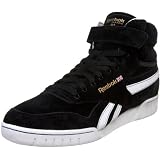 Reebok Men's Ex-O-Fit Plus Hi Stripes Sd Classic Sneaker,Black/White/Team Dark Royal/Brass,8.5 M US