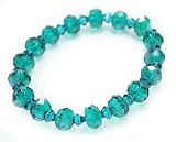 Blue Zircon Single Strand Small World Swarovski Crystal Bracelet