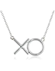 Sterling Silver XO Chain Pendant Necklace, 18"