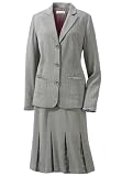 Satin-Trim Skirt Suit