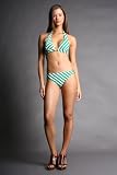 Green and White Striped Swimsuits from Shoshanna