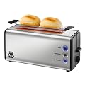 Unold 38915 Toaster Onyx Duplex Doppel-Langschlitz-Toaster / 1180-1400 Watt / Edelstahlgeh�use
