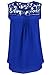 Carprinass Women's Crewneck Hollow Out Chiffon Short Blouse Lace Plus Size Top