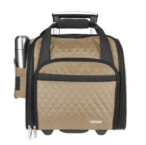Travelon Wheeled Underseat Carry-On with Back-Up Bag, Khaki, One Size