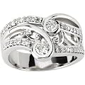 14k White Gold Moissanite Diamond Ring 1/3ct 1/4ct Sz 6