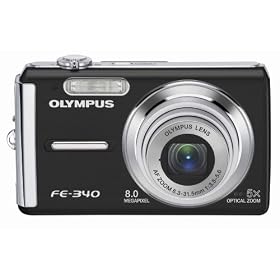 Olympus FE-340 8MP Digital Camera with 5x Optical Zoom (Black)