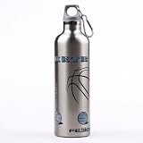 Stainless steel 600ml Cycling Camping Travel Hiking Water Bottle Canteen Basketball pattern Insulated Stainless Steel Water Bottle