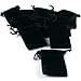 10 Pouches Black Velvet Drawstring Jewelry Bags 2"