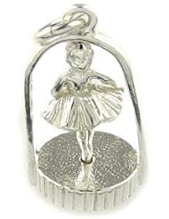 Welded Bliss Sterling 925 Silver Spinning Ballerina Ballet Charm WBC1005