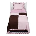 Chocolate Delight 3-pc. Bedding Set - Pink/ Brown (Twin)