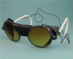 Jones Round Navy Blue Sunglasses / Ski & Expedition Goggles with Case. Model: WAW-BL