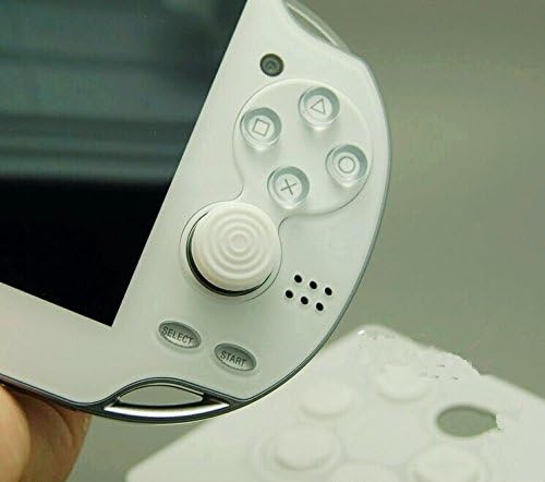 3CLeader® Button Protectors Thumbstick Covers Joystick Analog Cap for Sony PSV PS Vita 6 PCS Color White