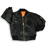 Sportier - Boys Reversible Flight Jacket, Black, Orange