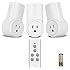 Etekcity Wireless Remote Control Electrical Outlet Switch for Household Appliances, White (Fixed Code, 3Rx-1Tx)