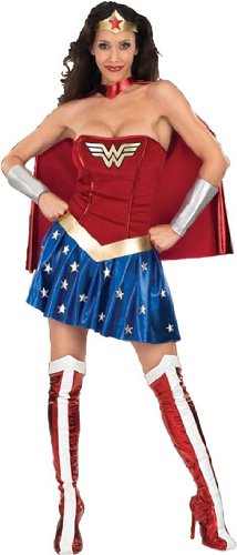  Adult Wonder Woman Hero Costume (Size:Small 6-8)