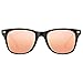 JULI Mens Womens Fashion Wayfarer Wood Bamboo Printed Black Frame Pink Lens Wrap 52MM Sunglasses 4195WN