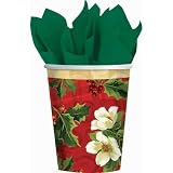 Holiday Botanical Paper Cups, 8ct