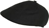 Christys of London 100% Linen Molded Herringbone Ivy Scally Cap 6 Panel Flat Driver Hat - CHS87