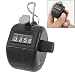 Black Plastic Hand Tally 4 Digit Push Button Clicker Counter