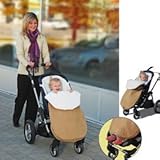 Jolly Jumper Stroller Snuggle Bag Faux Suede Black with Plush Sherpa Lining
