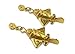 Across The Puddle, Ancient Golden Jet Collection |Golden Jet-3 Dangle Earrings | Pre-Columbian Quimbaya Airplane Jet-3|Ancient Aircraft-3 Earrings